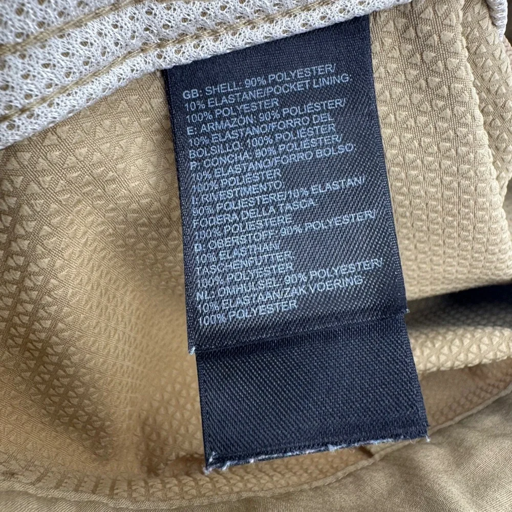 The North Face Mens 38 FlashDry Hiking Shorts Khaki Tan Stretch Cargo Outdoor